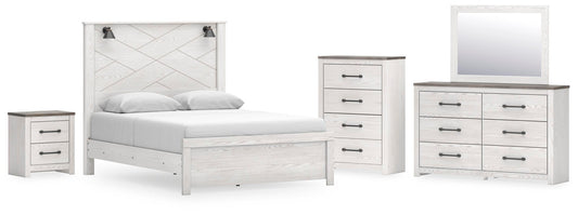 Gerridan Queen Panel Bed, Dresser, Mirror, Chest and Nightstand