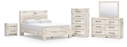 Lawroy Queen Panel Bed, Dresser, Mirror, Chest and Nightstand