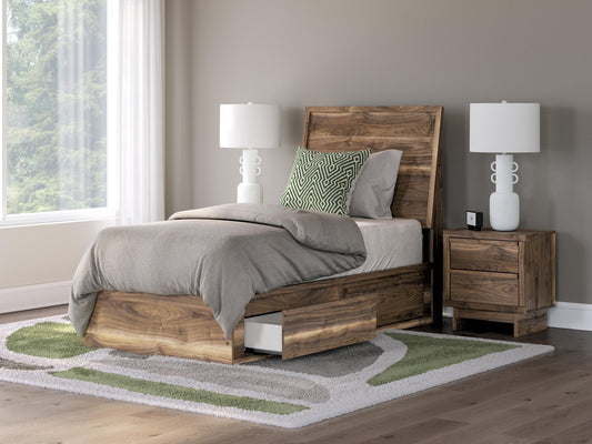 Chirason Twin Panel Bed with Storage