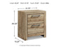 Hyanna Queen Panel Storage Bed with 2 Under Bed Storage Drawer, Dresser, Mirror and Nightstand