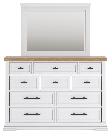 Ashbryn California King Panel Storage Bed, Dresser, Mirror, Chest and Nightstand