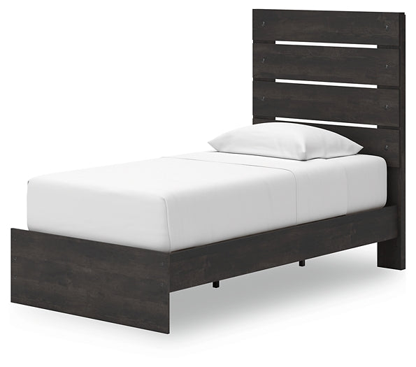 Hollivern Twin Panel Storage Bed with Mirrored Dresser, Chest and Nightstand