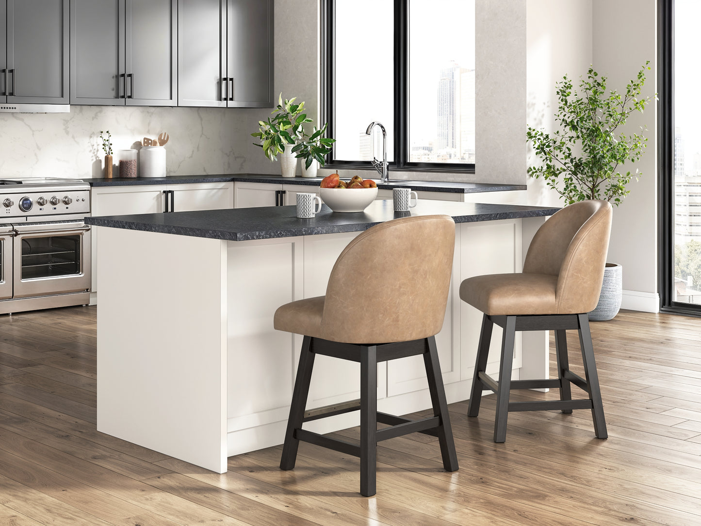 Neymorton UPH Swivel Barstool (2/CN)