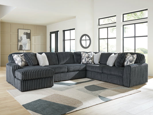 Midnight-Madness 4-Piece Sectional with Chaise