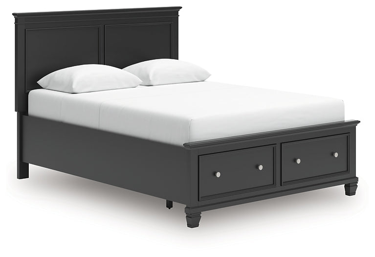 Lanolee Queen Panel Storage Bed, Dresser and Mirror