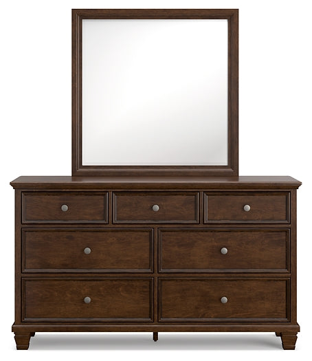 Danabrin California King Panel Storage Bed, Dresser and Mirror