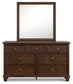 Danabrin Twin Panel Storage Bed, Dresser and Mirror
