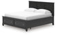 Lanolee California King Panel Storage Bed, Dresser and Mirror