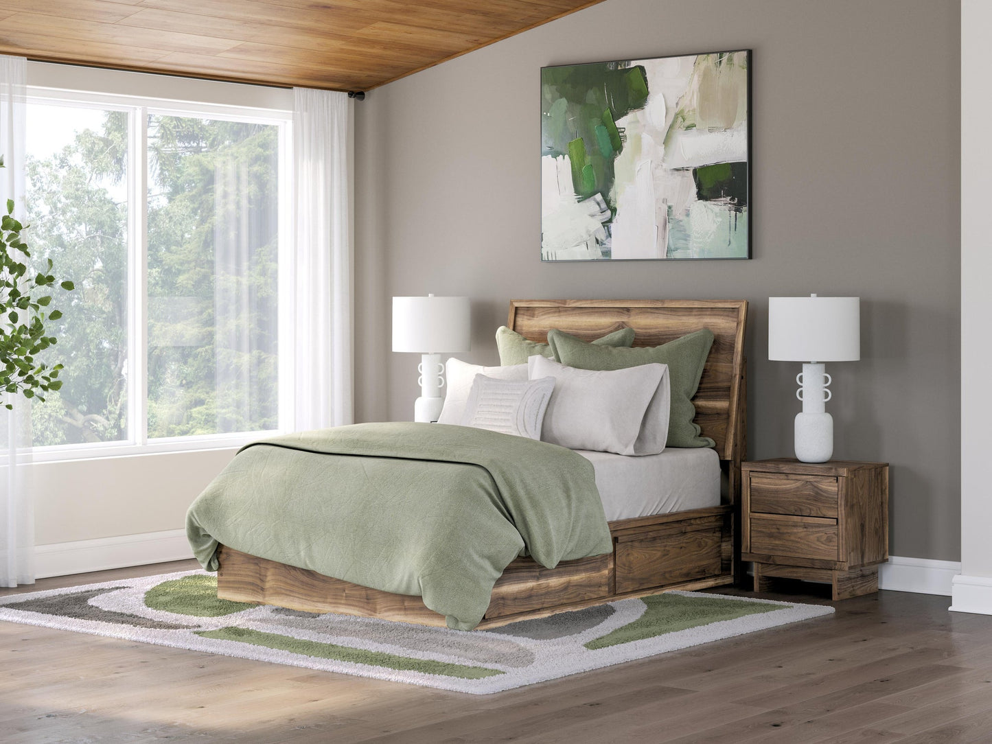 Chirason Full Panel Bed with Storage