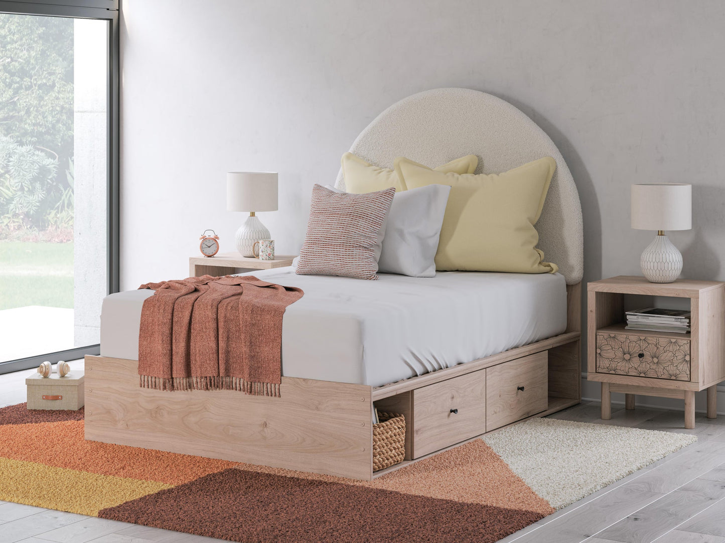 Arloster Full Upholstered Panel Bed with Storage