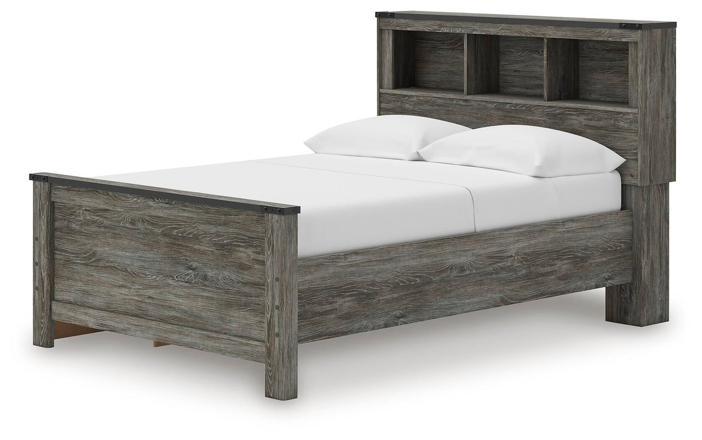 Frandern Full Bookcase Panel Bed with Storage