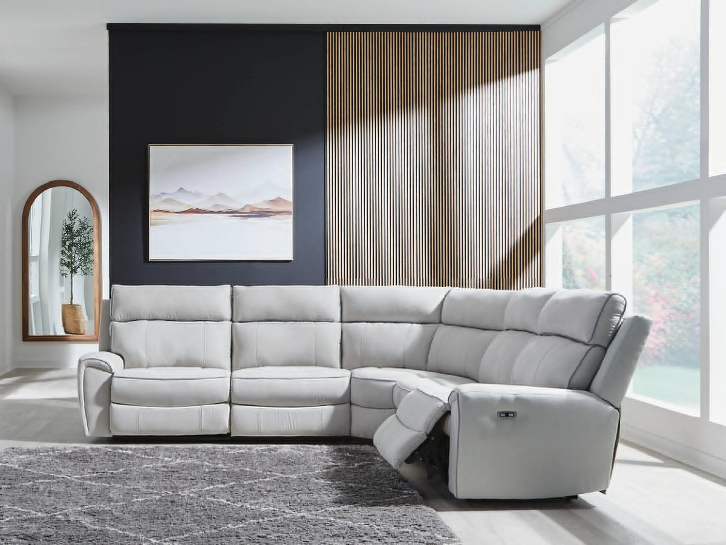 Social Pointe 5-Piece Power Reclining Sectional