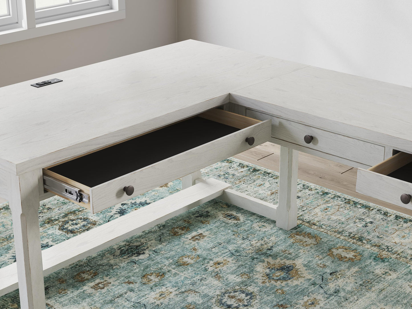 Robbinsdale L-Shaped Home Office Desk