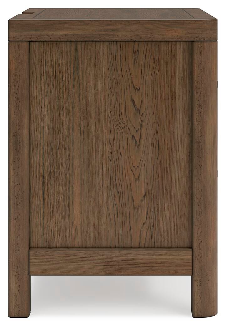 Cabalynn King Upholstered Bed with Mirrored Dresser and Nightstand
