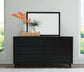 Danziar Queen Panel Bed, Dresser, Mirror and Nightstand