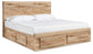 Hyanna Queen Panel Storage Bed with 2 Under Bed Storage Drawer, Dresser, Mirror, Chest and Nightstand