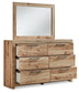 Hyanna Full Panel Bed with 1 Side Storage, Dresser, Mirror and Nightstand