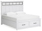 Ashbryn King Panel Storage Bed, Dresser, Mirror, Chest and Nightstand
