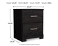 Belachime Full Panel Bed with Mirrored Dresser and Nightstand