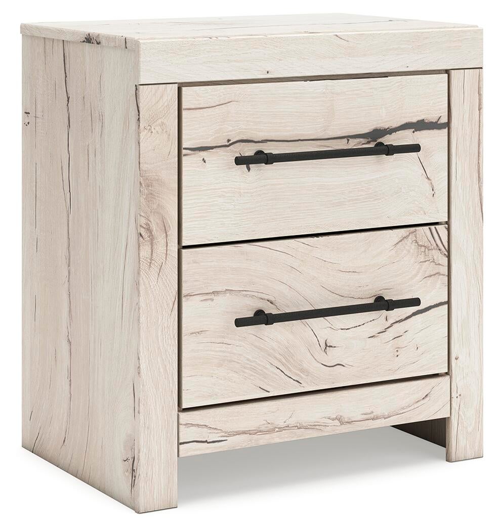 Lawroy Queen Panel Bed with Storage, Dresser, Mirror and Nightstand