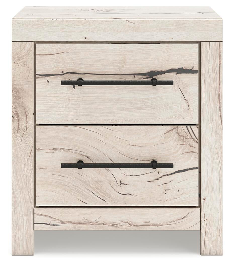 Lawroy King Panel Bed with Storage, Dresser, Mirror, Chest and Nightstand