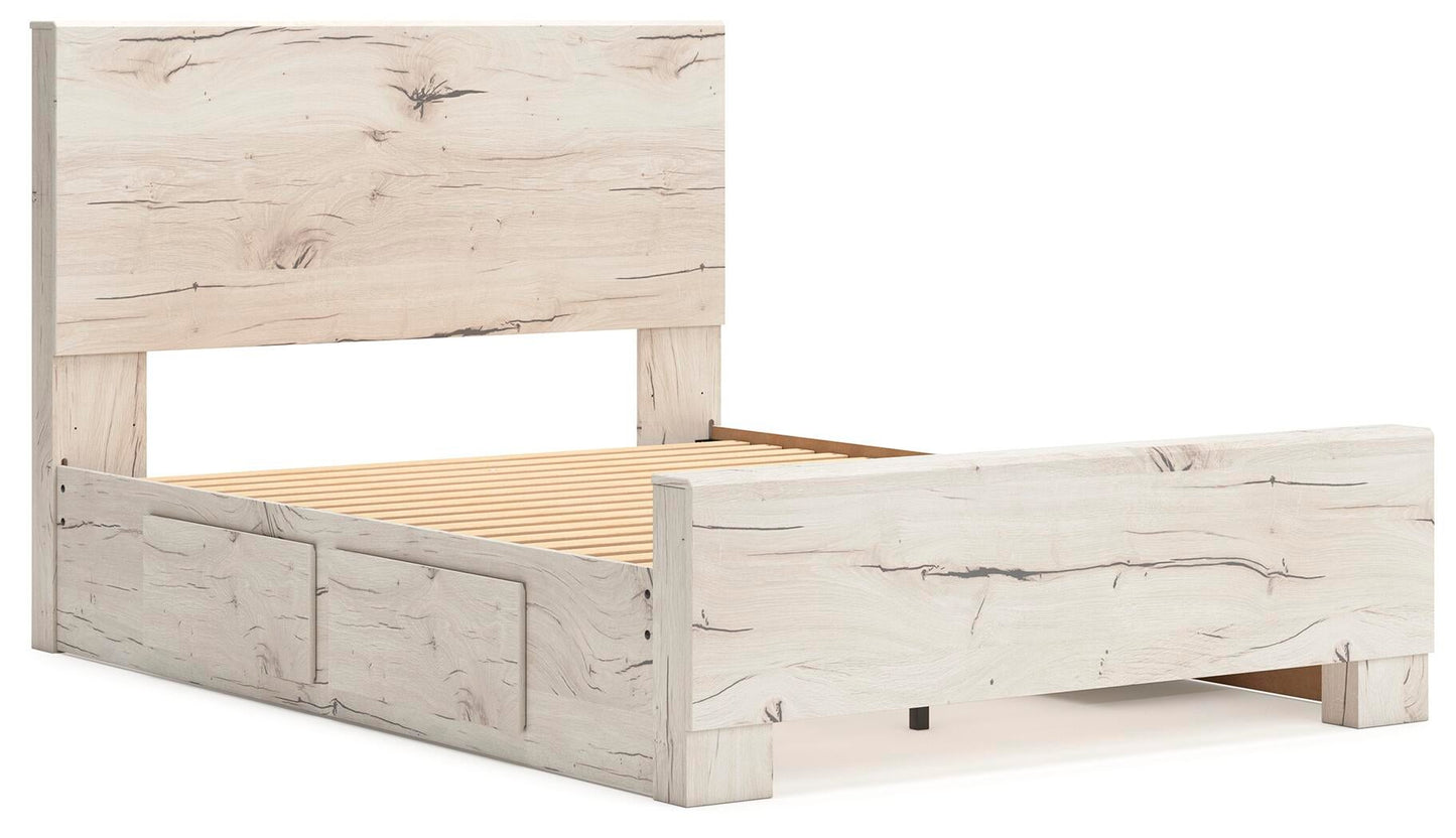 Lawroy Queen Panel Bed with Storage, Dresser, Mirror, Chest and Nightstand