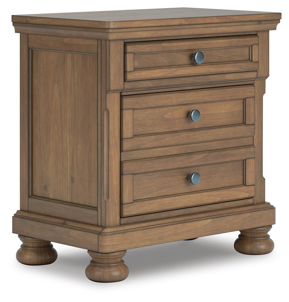 Feddinger Queen Panel Bed with Mirrored Dresser, Chest and Nightstand