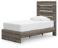 Graystorm Twin Panel Storage Bed, Dresser, Mirror, Chest and Nightstand