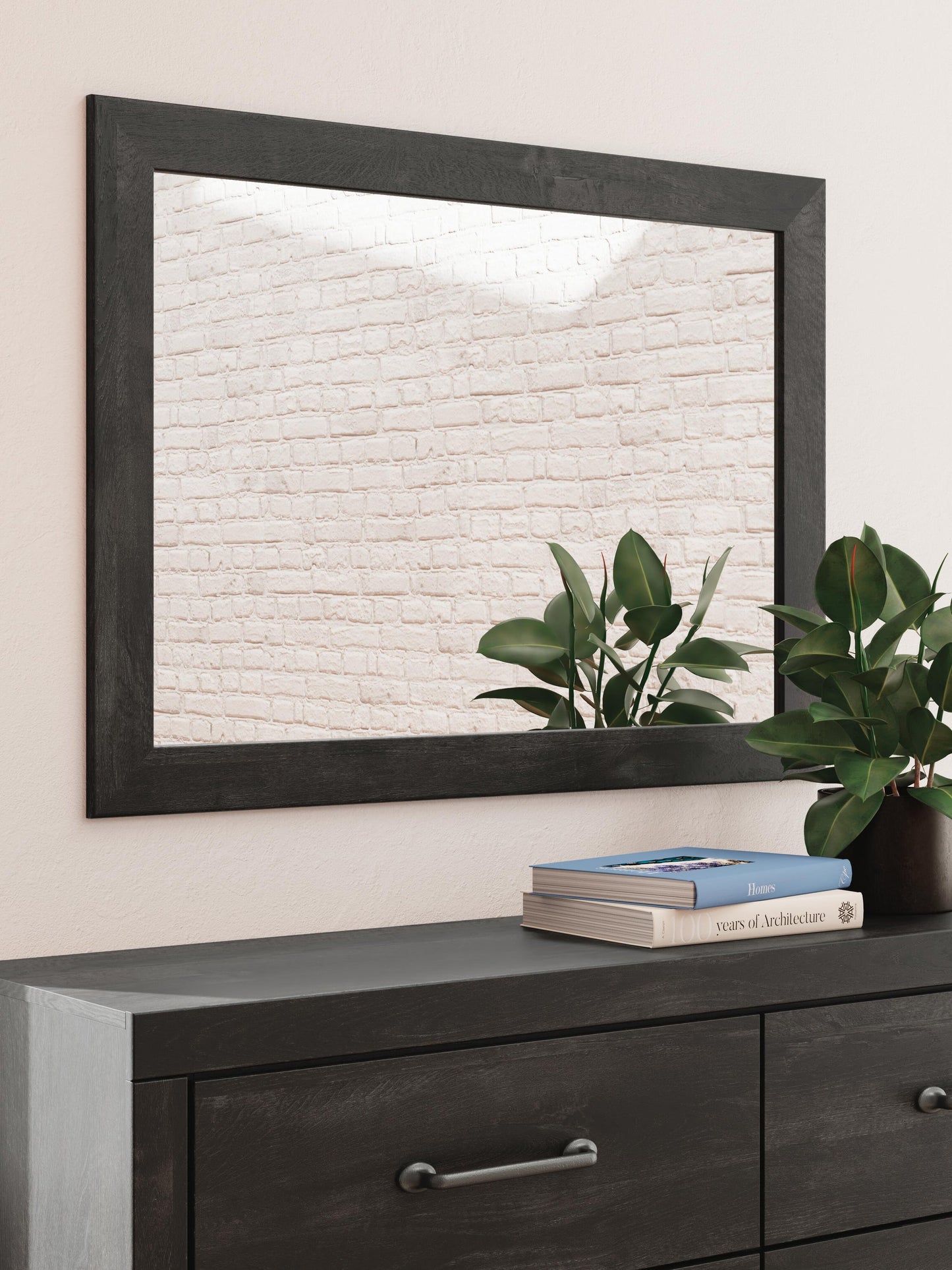 Hollivern King Panel Bed, Dresser, Mirror, Chest and Nightstand