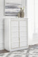 Chalanna King Upholstered Storage Bed, Dresser, Mirror, Chest and Nightstand