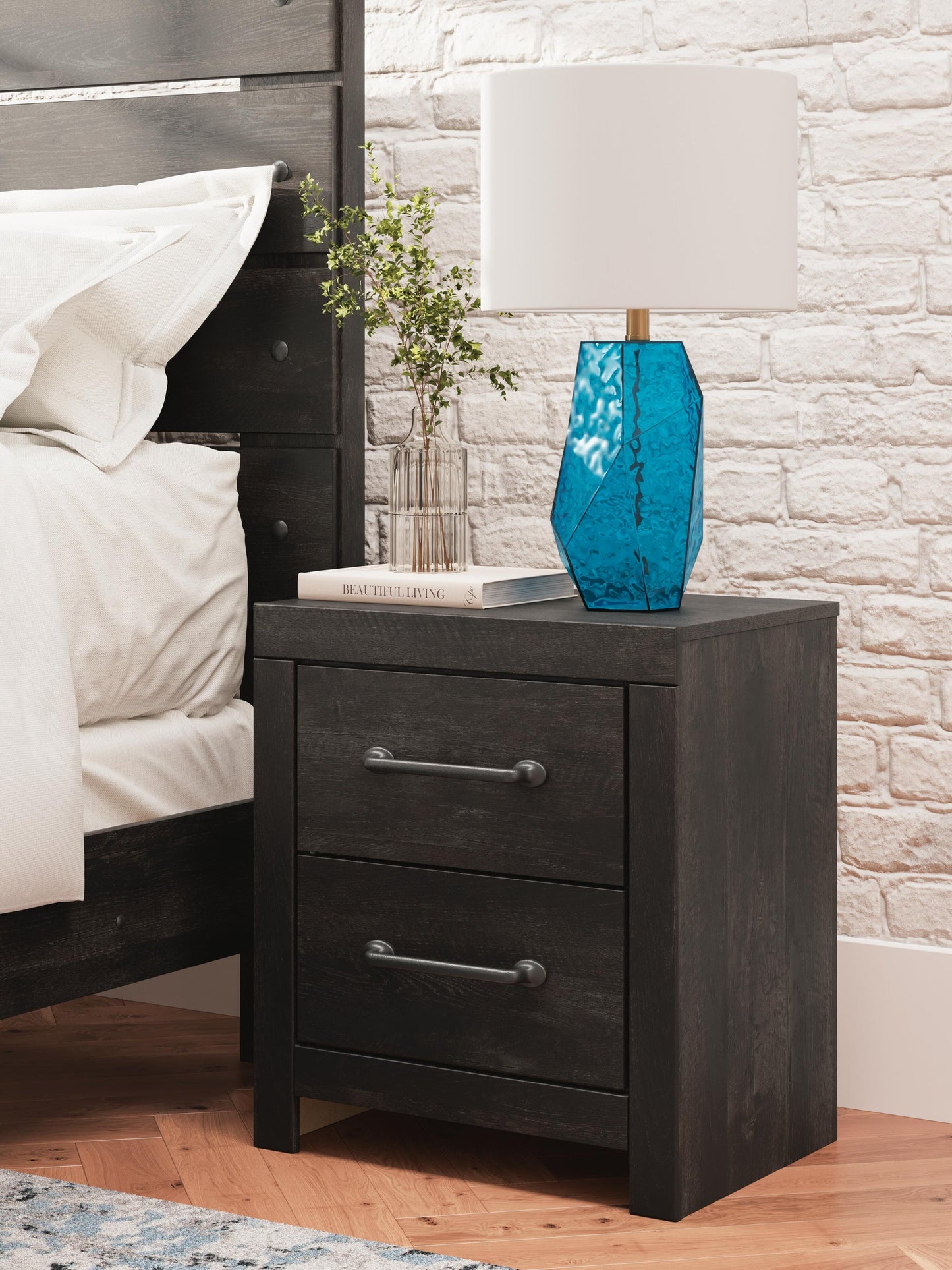Hollivern Twin Panel Bed with Storage, Dresser, Mirror, Chest and Nightstand