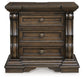 Maylee King Canopy Bed, Dresser, Mirror and Nightstand