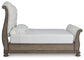 Ardenfield California King Upholstered Sleigh Bed, Dresser and Mirror