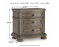 Ardenfield Queen Upholstered Sleigh Bed, Dresser, Mirror, Chest and Nightstand