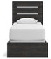 Hollivern Twin Panel Bed, Dresser and Mirror