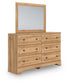 Galletyn Queen Panel Bed with Mirrored Dresser and Nightstand