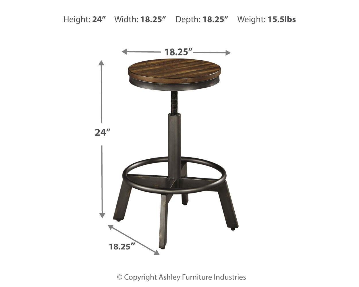 Torjin Swivel Stool (2/CN)