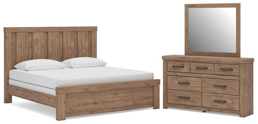 Garistyn King Panel Bed, Dresser and Mirror