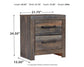 Drystan Twin Panel Headboard with Mirrored Dresser, Chest and Nightstand