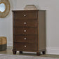 Danabrin Twin Panel Bed with Mirrored Dresser and Chest